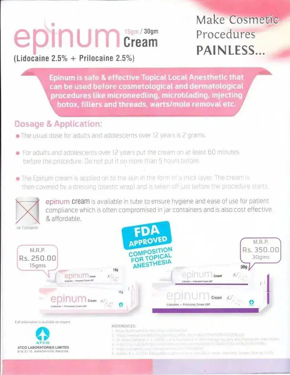 EPINUM CREAM 15g - dermatologists.pk