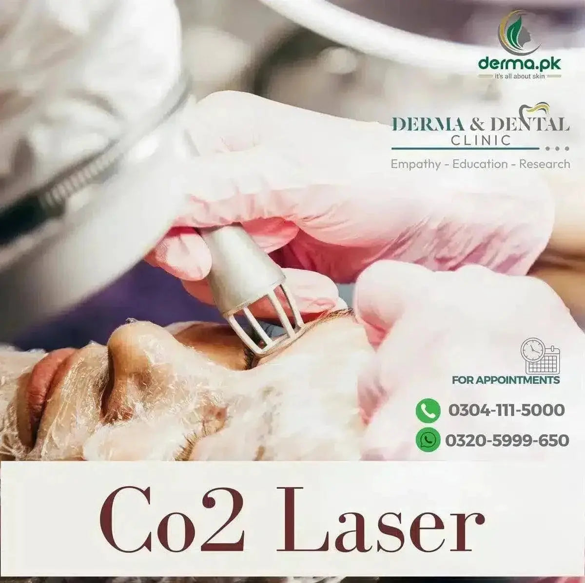 Skin laser treatment at derma and dental