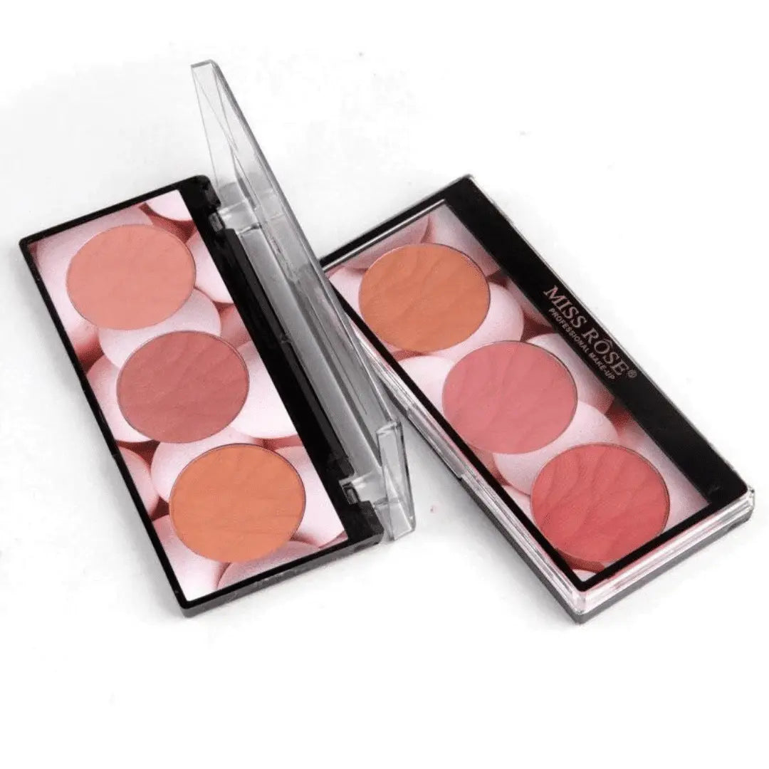 MISS ROSE BLUSH ON PALETTE 3 COLOR PALETTE 02