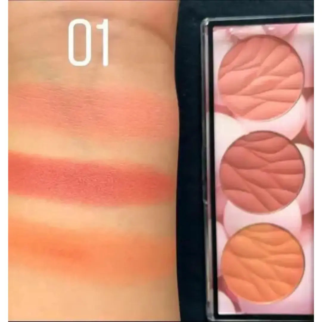 MISS ROSR BLUSH ON PALETTE 3 COLOR PALETTE 01