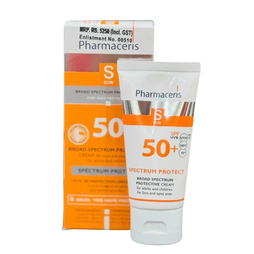 PHARMACERIS Sun Protect SPF 50+ Broad Spectrum Sunscreen Cream (50ml) - Maximum Protection for All Skin Types - dermatologists.pk