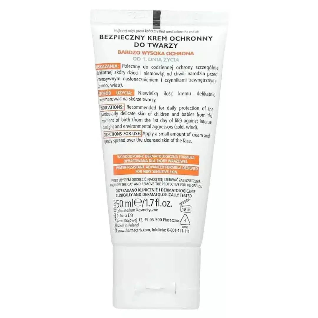 PHARMACERIS SPF 50+ SAFE PROTECTIVE CREAM FOR BABIES