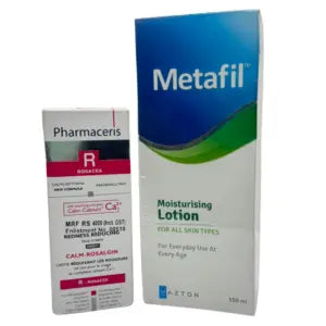 Rosacea Relief Discount Box: Pharmaceris Lipo-Rosalgin Day Cream & Metafile Moisturizing Lotion - dermatologists.pk