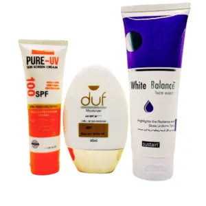 Skin Essentials Trio Discount Box: Face Wash, Moisturizer & Sunscreen - dermatologists.pk