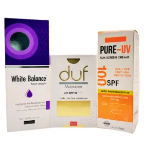 Skin Essentials Trio Discount Box: Face Wash, Moisturizer & Sunscreen - dermatologists.pk