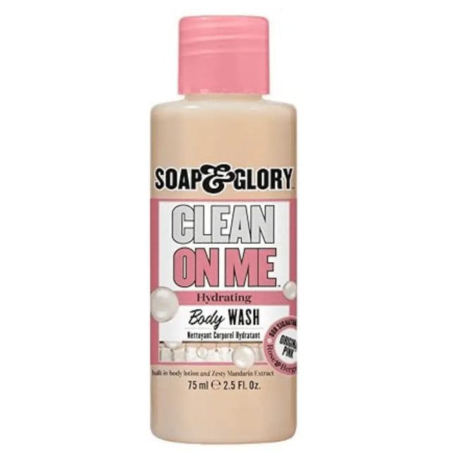 TRAVEL SIZE SOAP & GLORY CLEAN ON ME BODY WASH 75ml