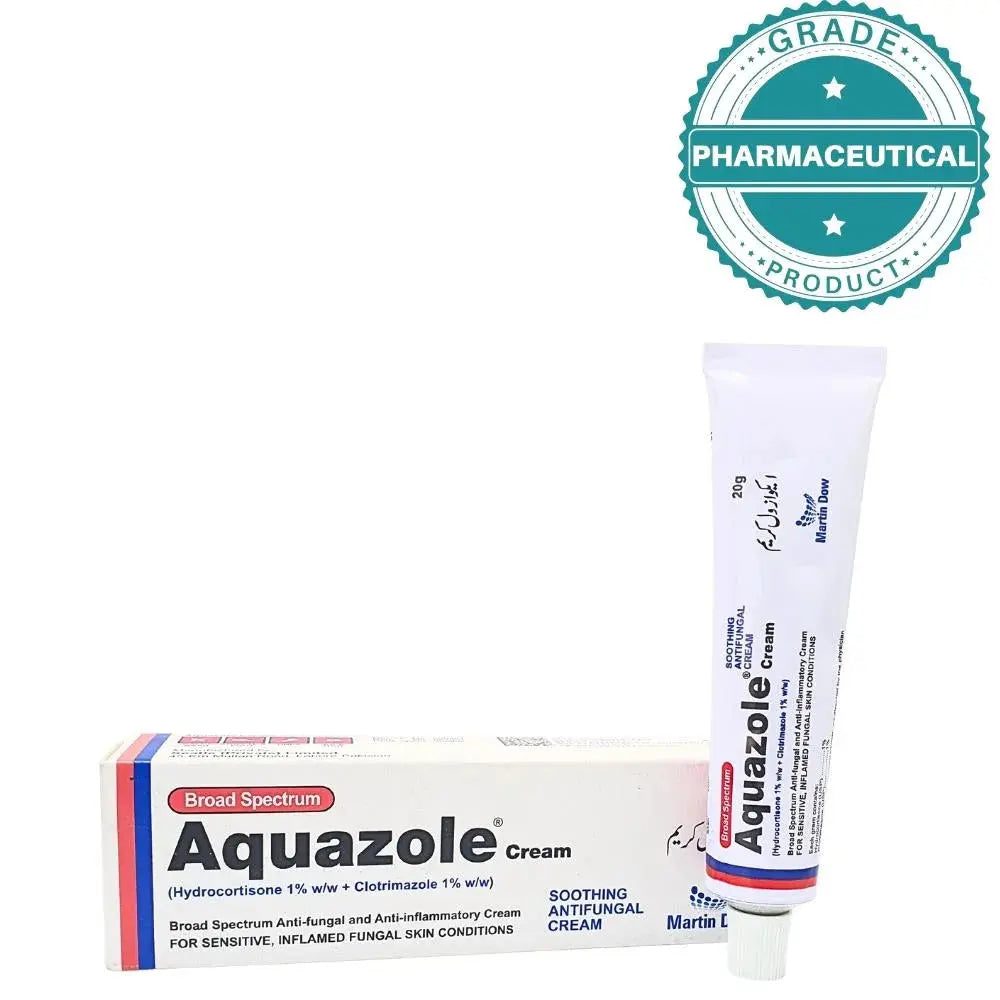 Aquazole Cream – Hydrocortisone & Clotrimazole - dermatologists.pk