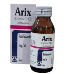 Arix Cetirizine 2HCl Oral Solution – Allergy & Hay Fever Relief | 60ml - dermatologists.pk