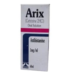 Arix Cetirizine 2HCl Oral Solution – Allergy & Hay Fever Relief | 60ml - dermatologists.pk