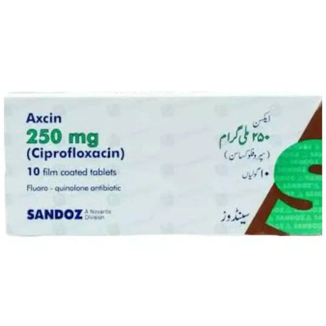 Axcin Tablets 250Mg (1 Box = 1 Strip)(1 Strip = 10 Tablets)