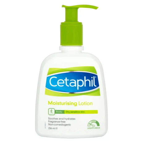 CETAPHIL MOISTURISING LOTION: HYDRATES AND SOOTHES, FRAGRANCE-FREE, NON-COMEDOGENIC - 236ML - dermatologists.pk