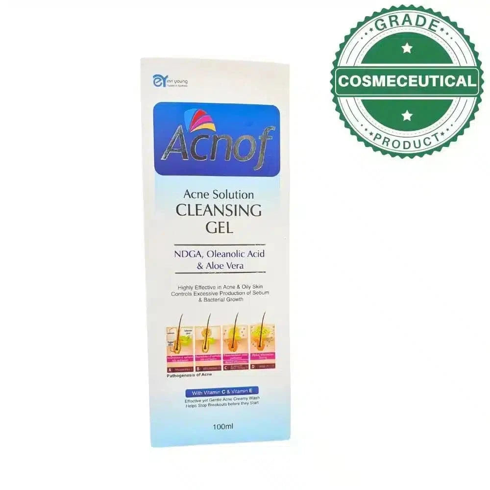 ACNOF ACNE SOLUTION CLEANSING GEL 100ml - dermatologists.pk