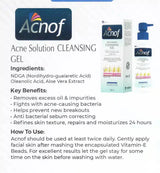 ACNOF ACNE SOLUTION CLEANSING GEL 100ml - dermatologists.pk