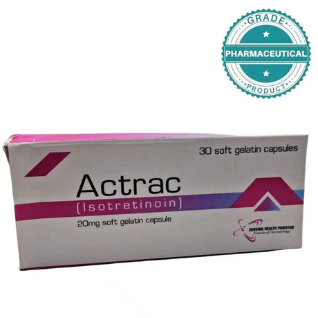 ACTRAC (ISOTRETINOIN) CAPSULE 20mg PACK OF 30 SOFT GELATIN CAPSULES - dermatologists.pk