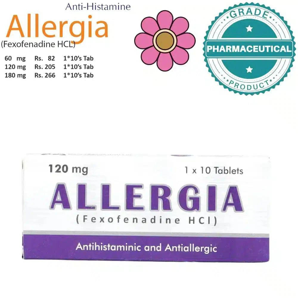 ALLERGIA TABLET 120MG ANTIHISTAMINIC - dermatologists.pk