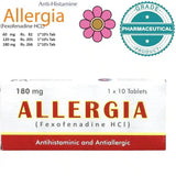 ALLERGIA TABLET ANTIHISTAMINIC 180mg - dermatologists.pk