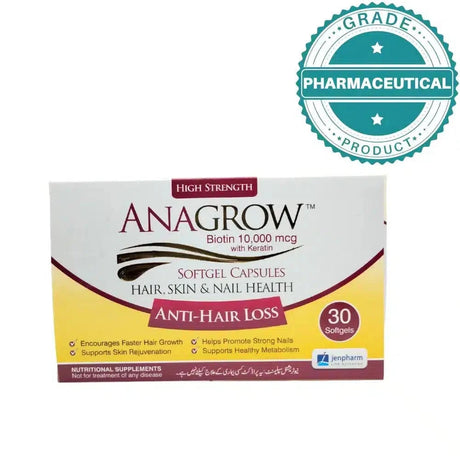 ANAGROW HAIR SKIN AND NAILS SUPPLEMENTS 30 SOFT GEL - dermatologists.pk