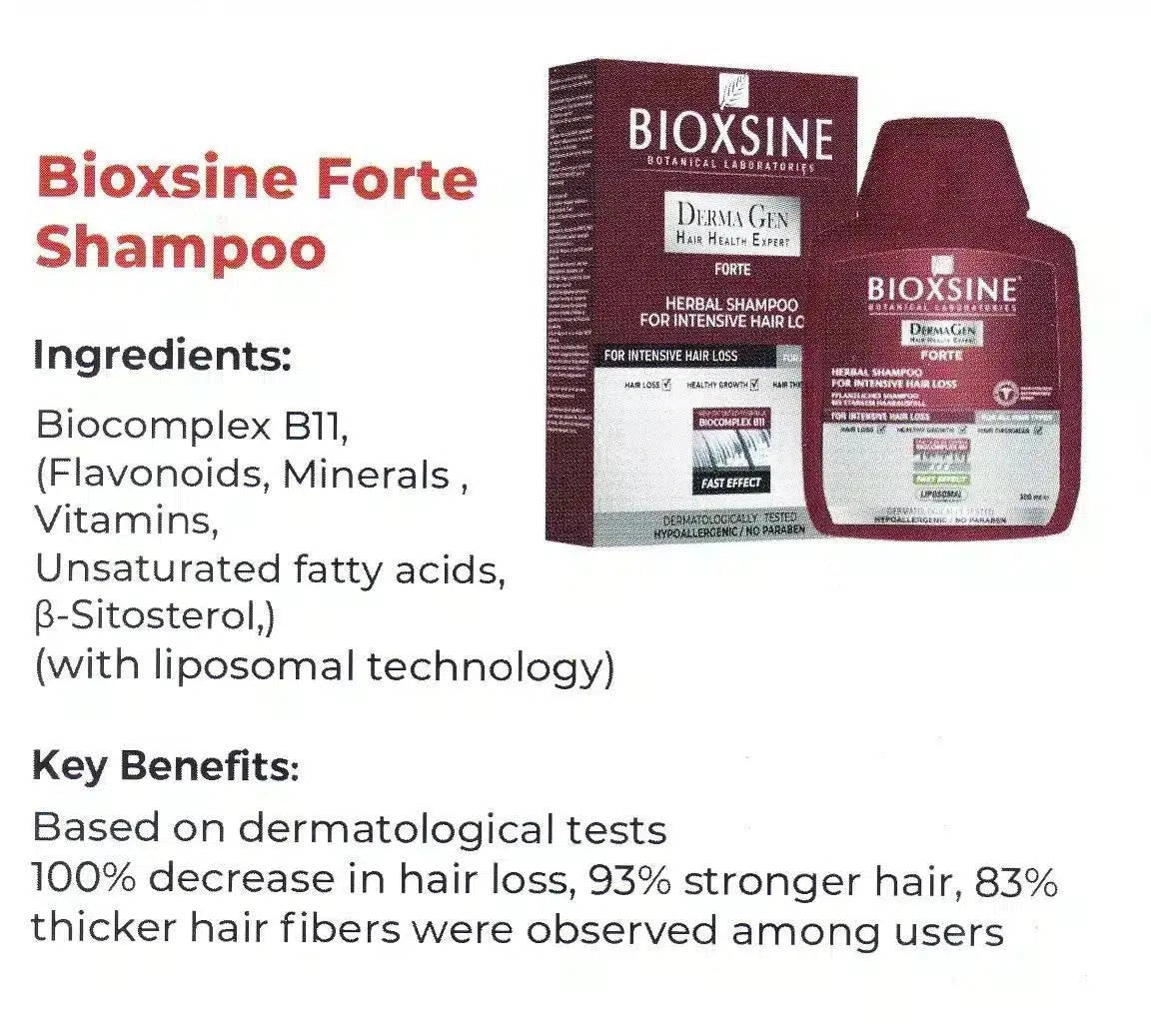 BIOXCIN FORTE AGAINST HAIR LOSS HERBAL SHAMPOO 100ml - dermatologists.pk