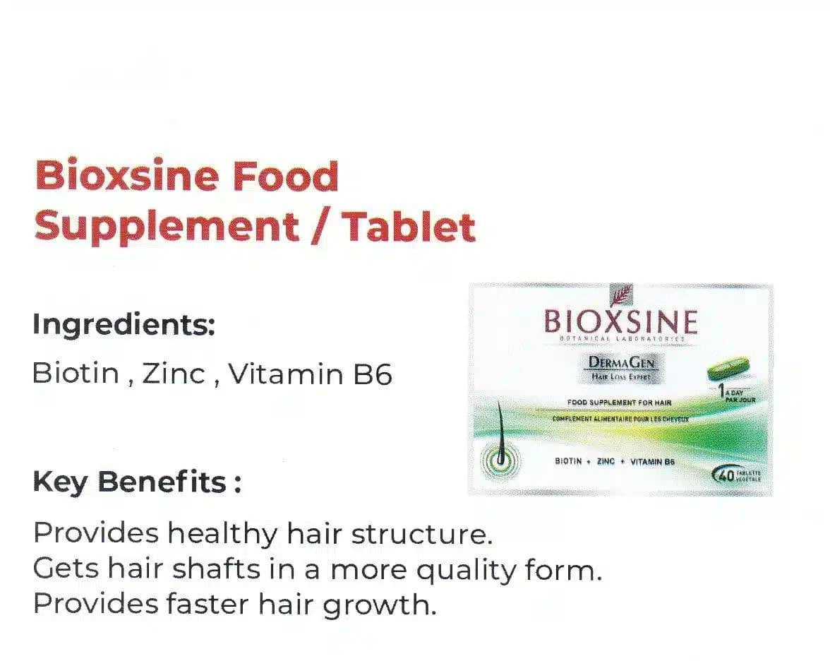 BIOXSINE FOOD SUPPLEMENT FOR HAIR 40 TABLETS - dermatologists.pk