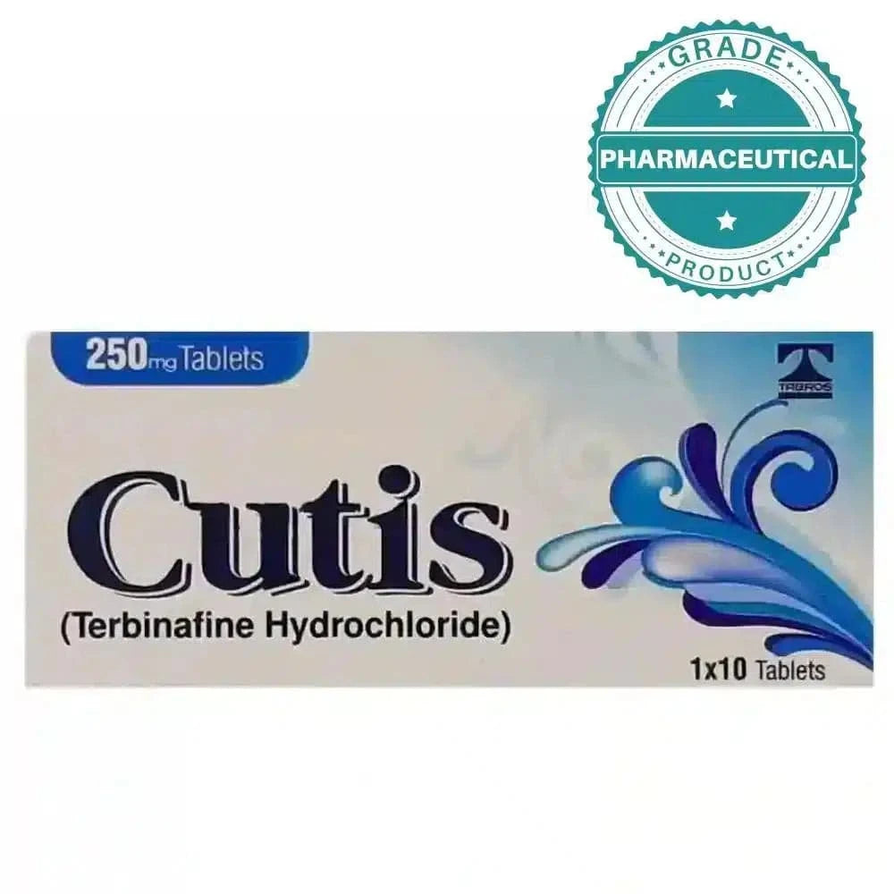 CUTIS TABLETS 250mg (TERBINAFINE HYDROCHLORIDE) PACK OF 20 TABLETS - dermatologists.pk