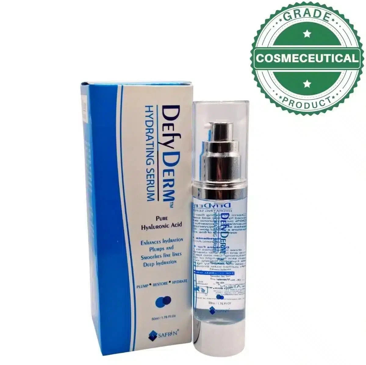 DEFYDERM HYDRATING SERUM 50ml PURE HYALURONIC ACID - dermatologists.pk