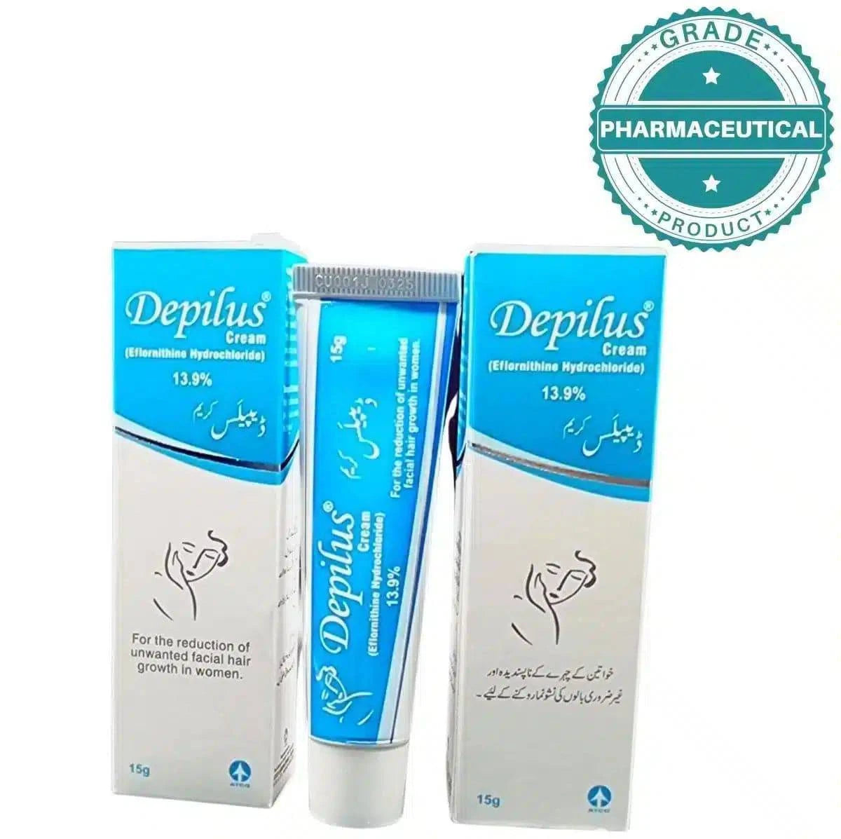 DEPILUS CREAM (EFLORNITHINE HYDROCHLORIDE 13.9%) 15grm