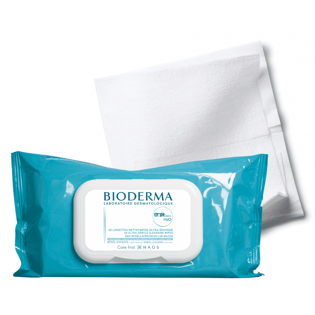 BIODERMA ABC DERM H2O WIPES 60Pcs