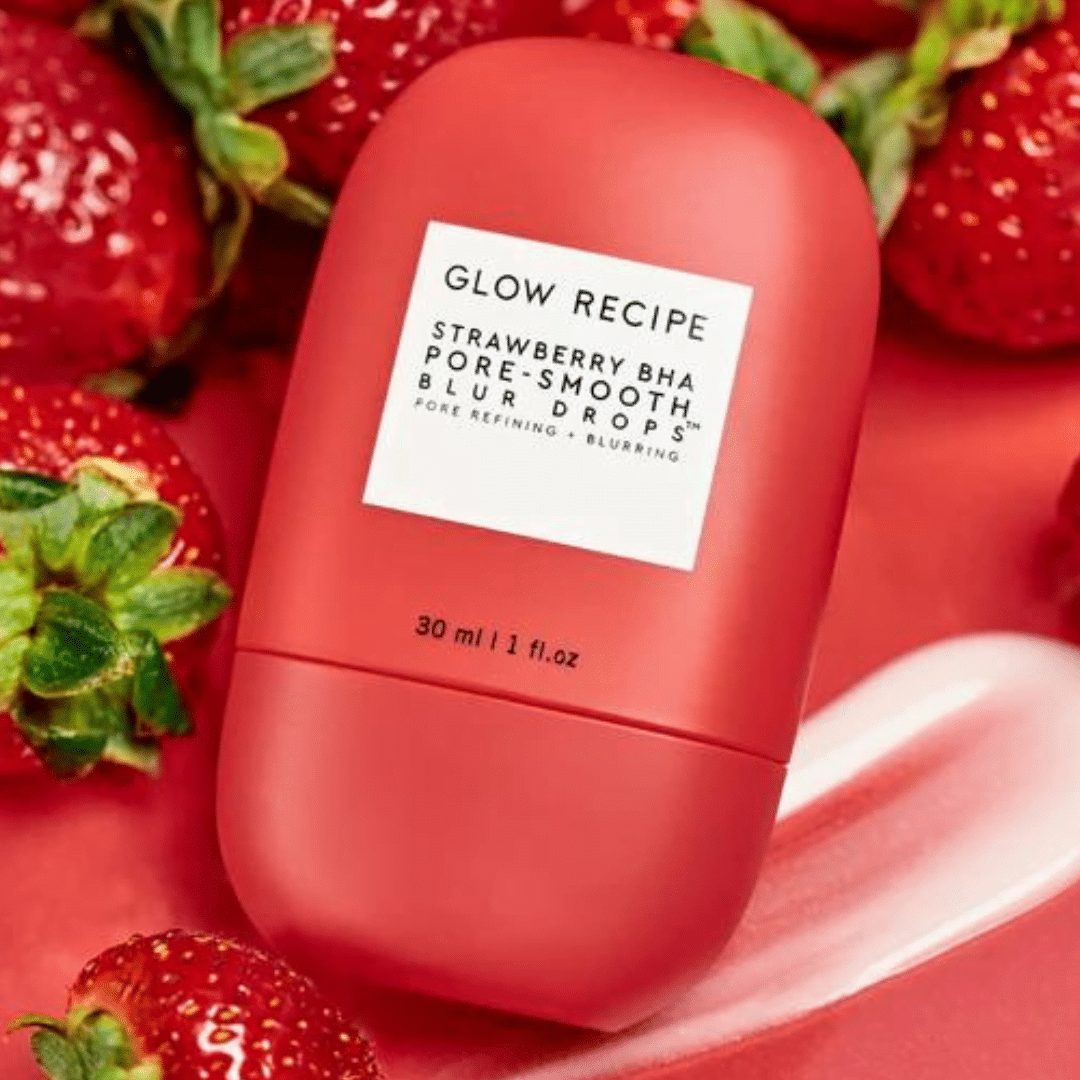 GLOW RECIEPE STRAWBERRY BHA PORE SMOOTHING BLUR DROPS SERUM 30ml