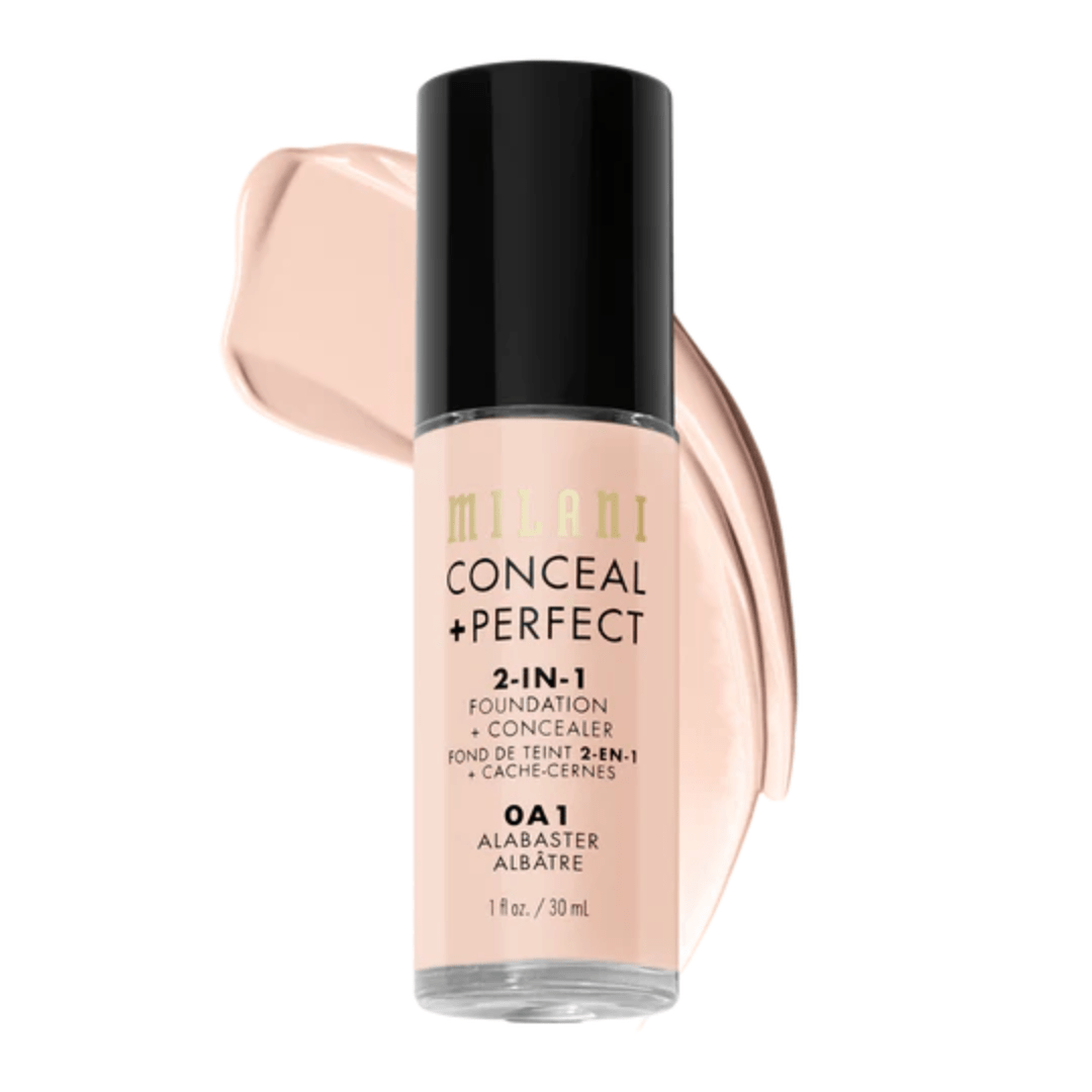 MILANI 2 IN 1 FOUNDATION & CONCEALER (Light 00B 30ml)