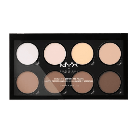 NYX PRO PALLETE IN MGM01W 8 COLOR HIGHLIGHT & CONTOUR