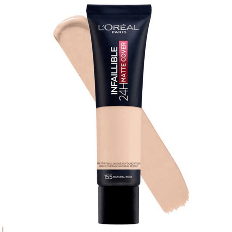 LOREAL PARIS INFALLIBLE MATTE FINISH FOUNDATION 155 NATURAL ROSE 30ml