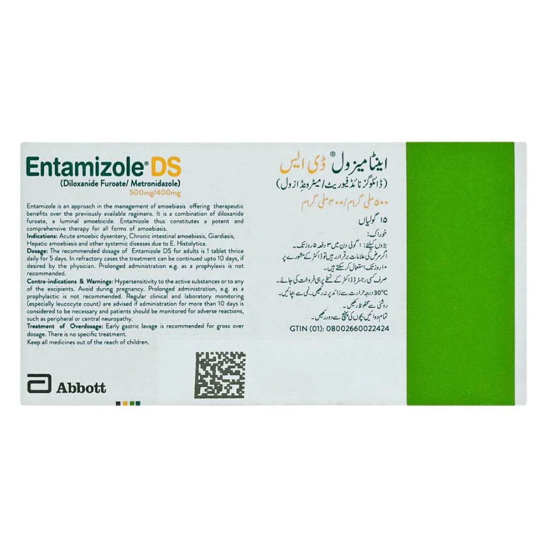 Entamizole Ds Tablets 500Mg_400Mg