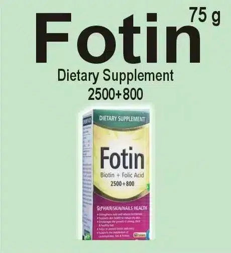 FOTIN HAIR, SKIN AND NAILS HEALTH SUPPLEMENTS 60 TABLETS - dermatologists.pk