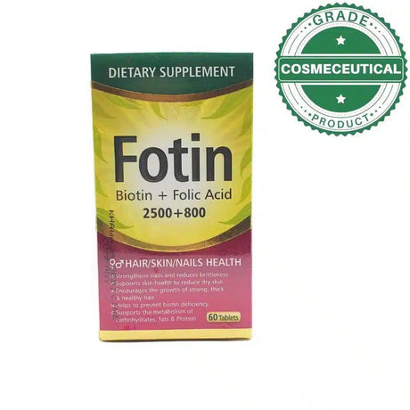 FOTIN HAIR, SKIN AND NAILS HEALTH SUPPLEMENTS 60 TABLETS - dermatologists.pk