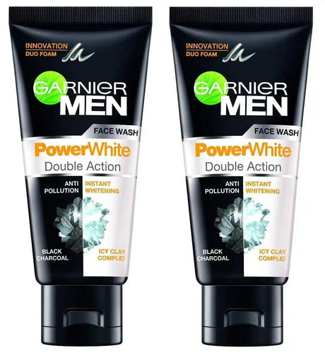 GARNIER MEN POWER WHITE DOUBLE ACTION FACE WASH 50ml - dermatologists.pk