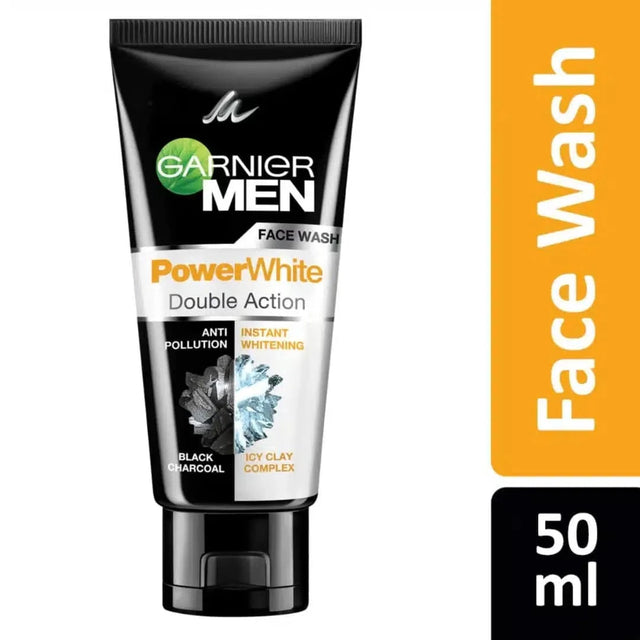 GARNIER MEN POWER WHITE DOUBLE ACTION FACE WASH