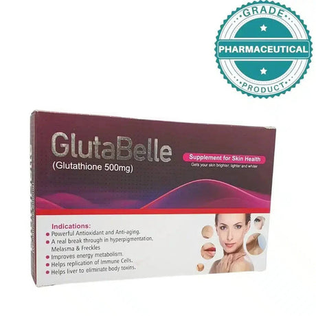 GLUTA BELLE SUPPLEMENT FOR SKIN HEALTH 500mg - dermatologists.pk