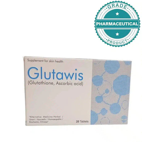 GLUTAWIS TABLET (GLUTATHIONE, ASCORBIC ACID) 20 TABLETS PACK - dermatologists.pk