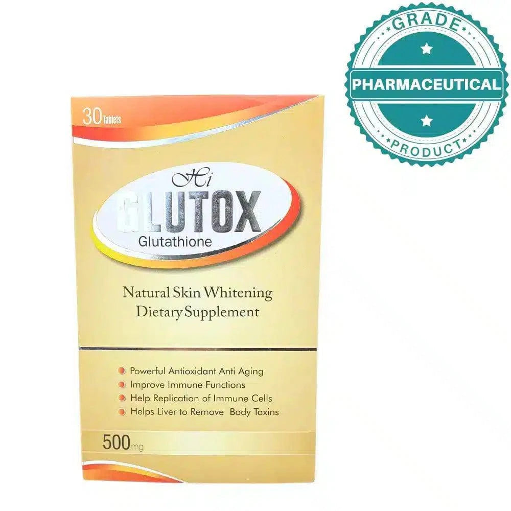 GLUTOX NATURAL SKIN DIETARY SUPPLEMENT 500mg | PACK OF 30 TABLETS - dermatologists.pk