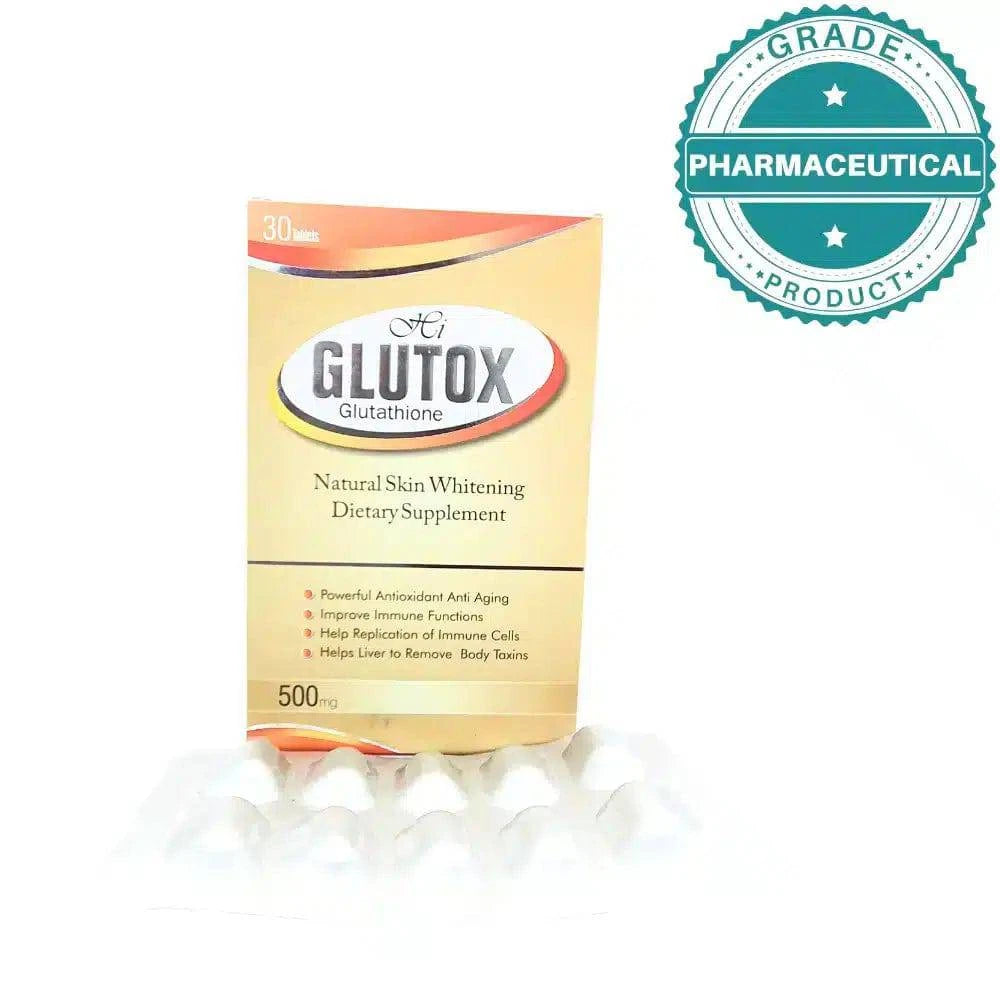 GLUTOX NATURAL SKIN DIETARY SUPPLEMENT 500mg PACK OF 30 TABLETS