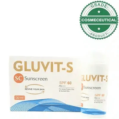 GLUVIT-S SUNSCREEN SPF 60PA+++ 30ml - dermatologists.pk