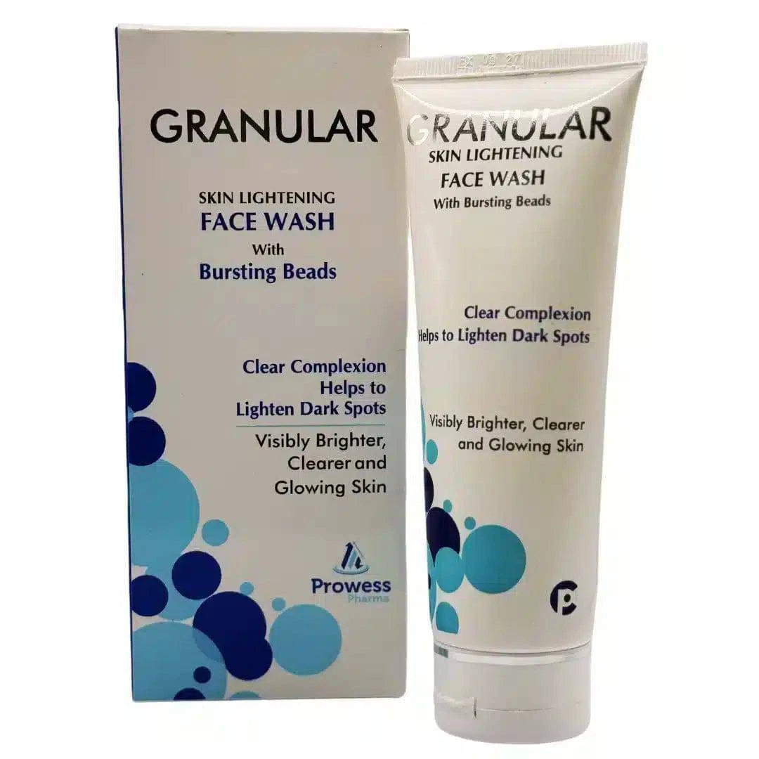 Granular skin whitening face wash