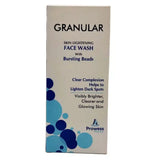 Granular skin whitening face wash