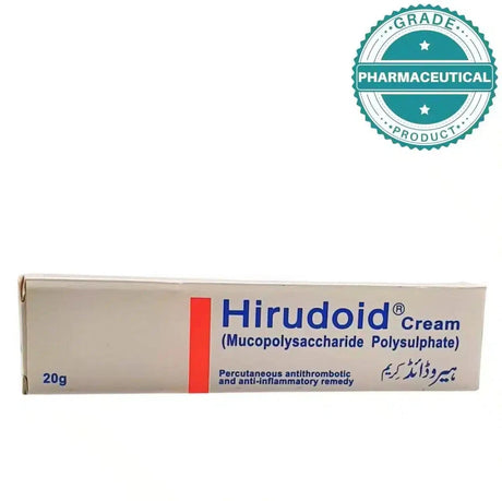 HIRUDOID CREAM (MUCOPOLYSACCHARIDE POLYSULPHATE) 20gram - dermatologists.pk