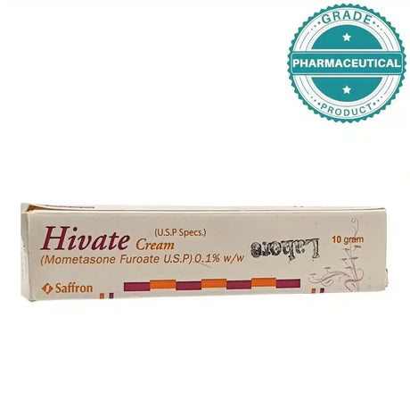 HIVATE OINTMENT (MOMETASONE FUROATE U.S.P 0.1% W/W) 10gram - dermatologists.pk