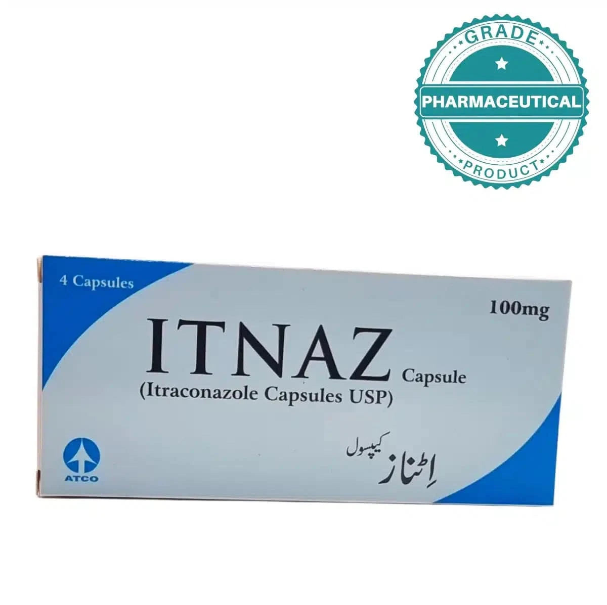 ITNAZ CAPSULE (ITRACONAZOLE CAPSULES USP) 100mg PACK OF 4 CAPSULES - dermatologists.pk