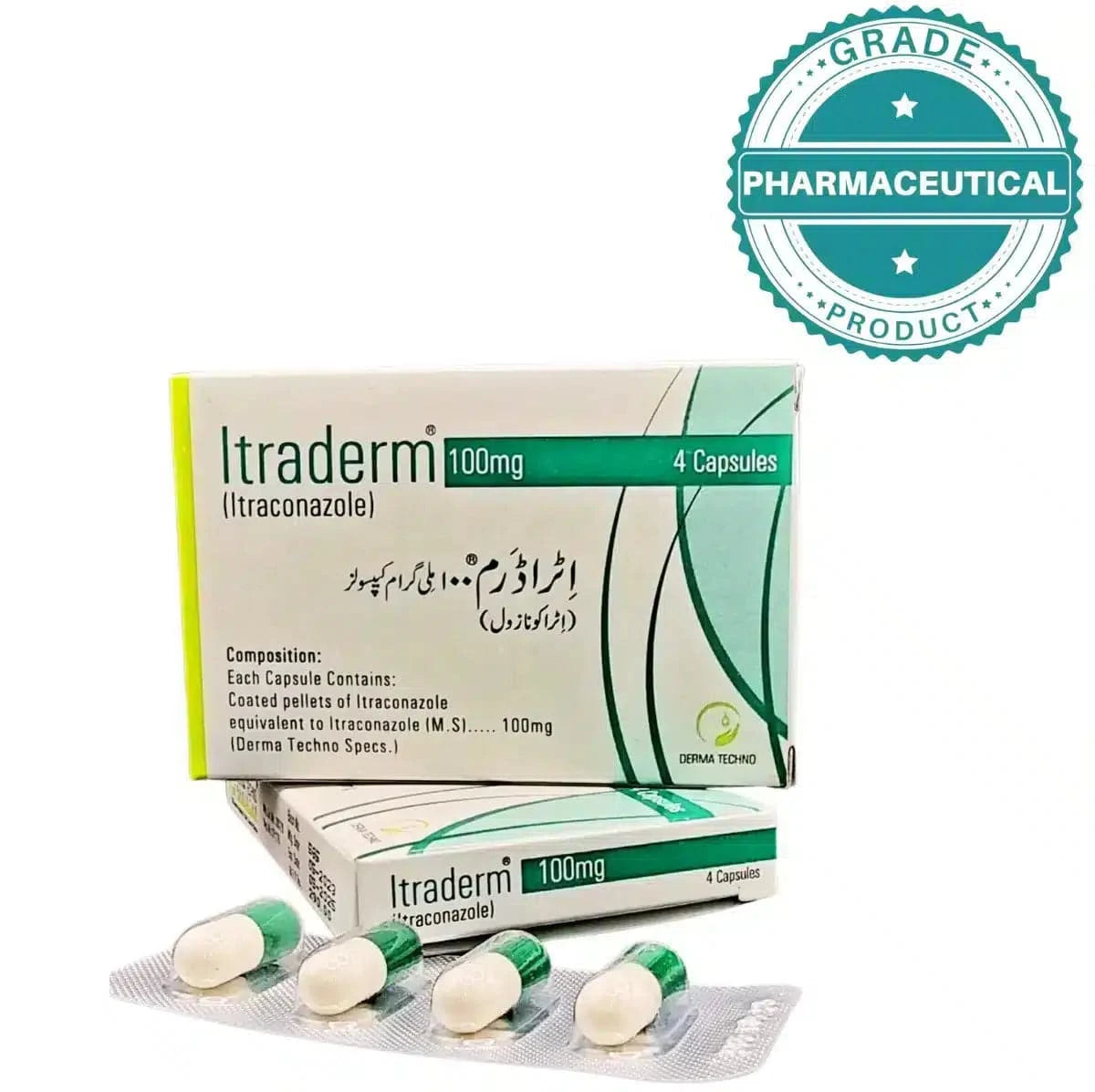 ITRADERM CAPSULE 100mg (ITRACONAZOLE) - dermatologists.pk