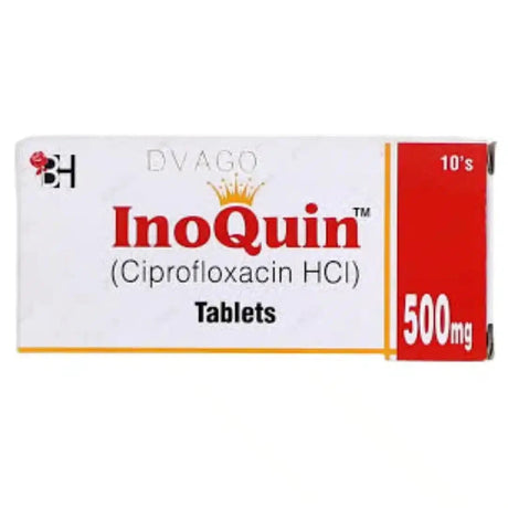 Inoquin Tablets 500Mg (1 Box = 2 Strips) (1 Strip = 5 Tablets)