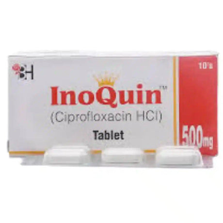 Inoquin Tablets 500Mg (1 Box = 2 Strips) (1 Strip = 5 Tablets)