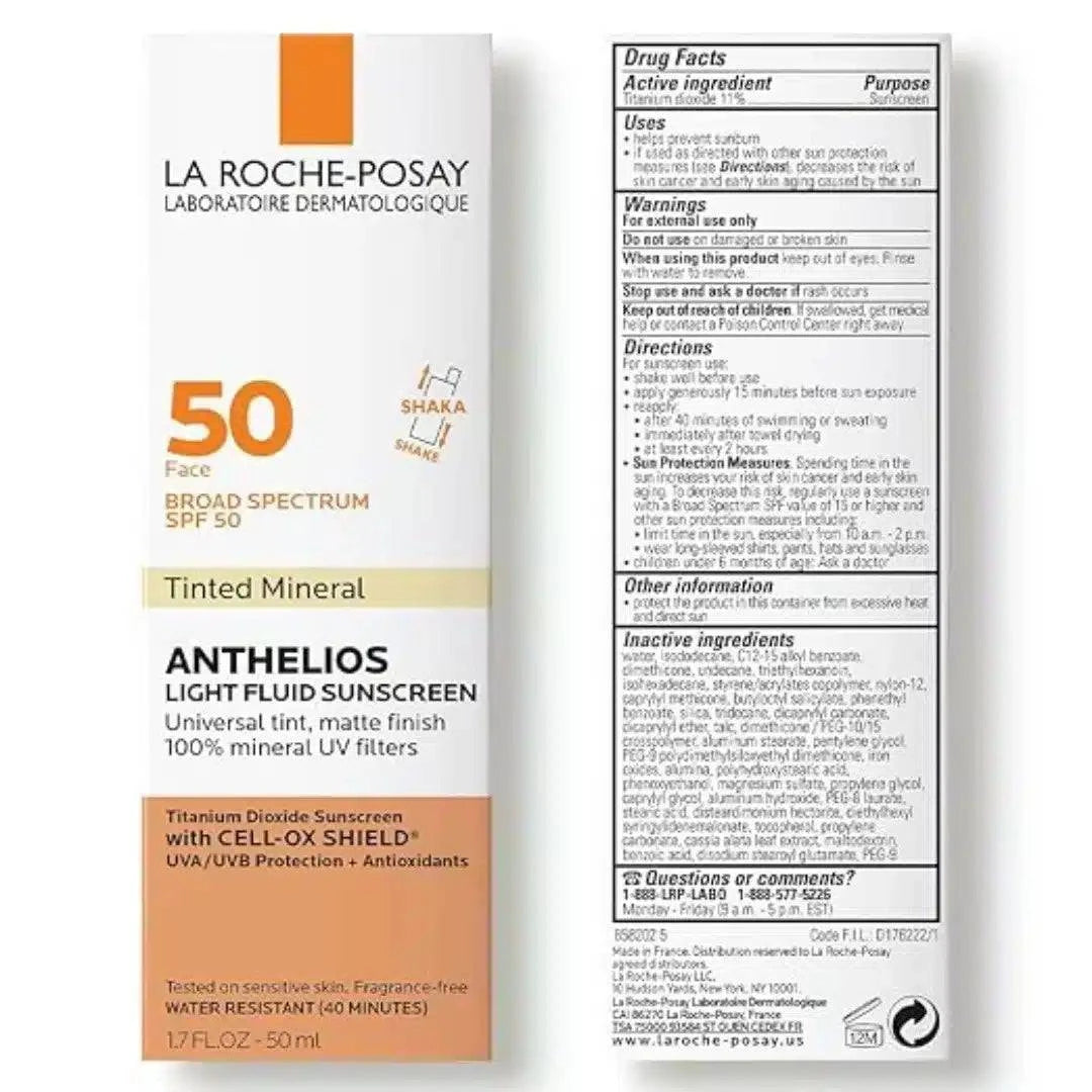 LA ROCHE POSAY SPF 50+ ANTHELIOS Xl TINTED FLUID 50ml - dermatologists.pk